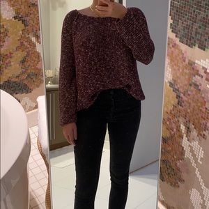 Burgundy Knit Sweater